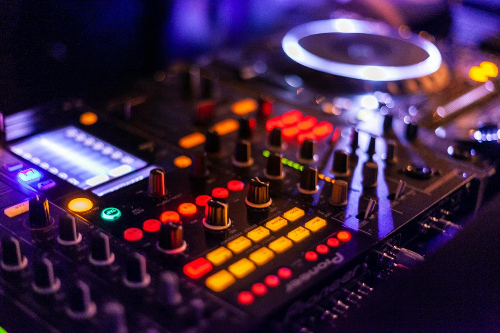 Professional DJ booth